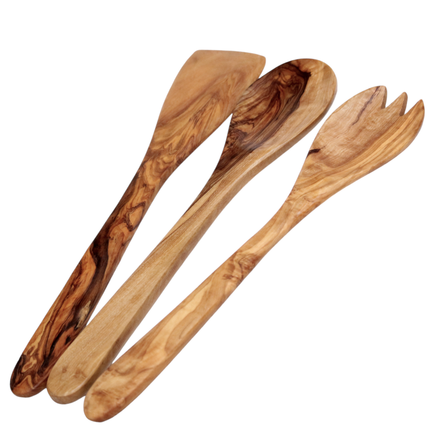 Olive wood utensils, eco-friendly kitchen tools, handcrafted utensil set, non-stick safe utensils